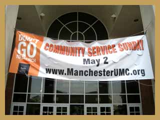 Sign At Church Entrance Sign At Church Entrance